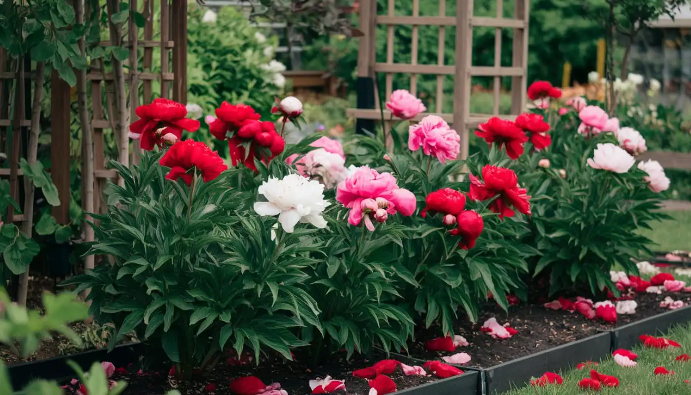 Harvesting Peonies
